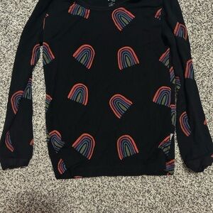 Kyte baby clementine rainbow pajama shirt